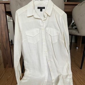 Banana republic long 100% linen shirt - women